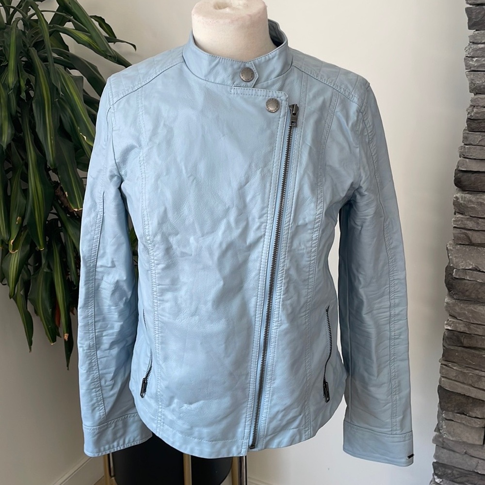 Tommy Hilfiger faux leather bike jacket